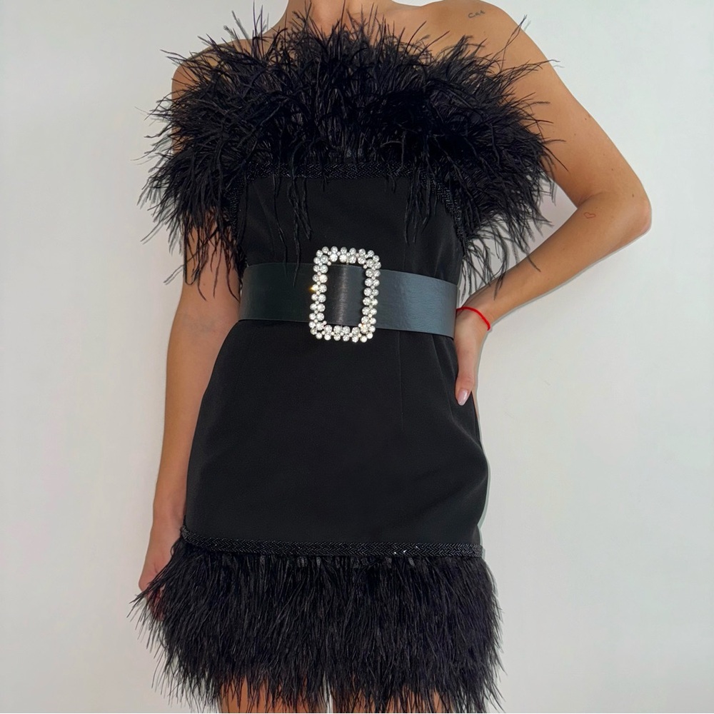 BRONX and BANCO LOLA MINI FEATHER DRESS
